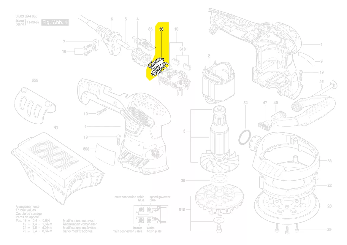 Variateur de vitesse réf. 1 607 233 419 BOSCH